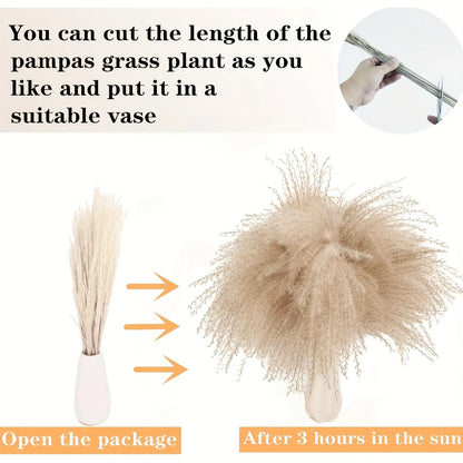 76pcs Mixed Reed Pampas Grass and Dried Flower Bouquets | Nordic Decorative Items for Home Decoration, Suitable for Weddings,
