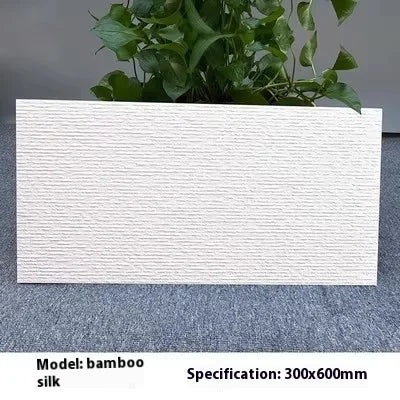 High - Durability Foshan 300X600 White Concave Enamel Cultural Stone Tiles for Villa Exterior Walls and Courtyard Walls