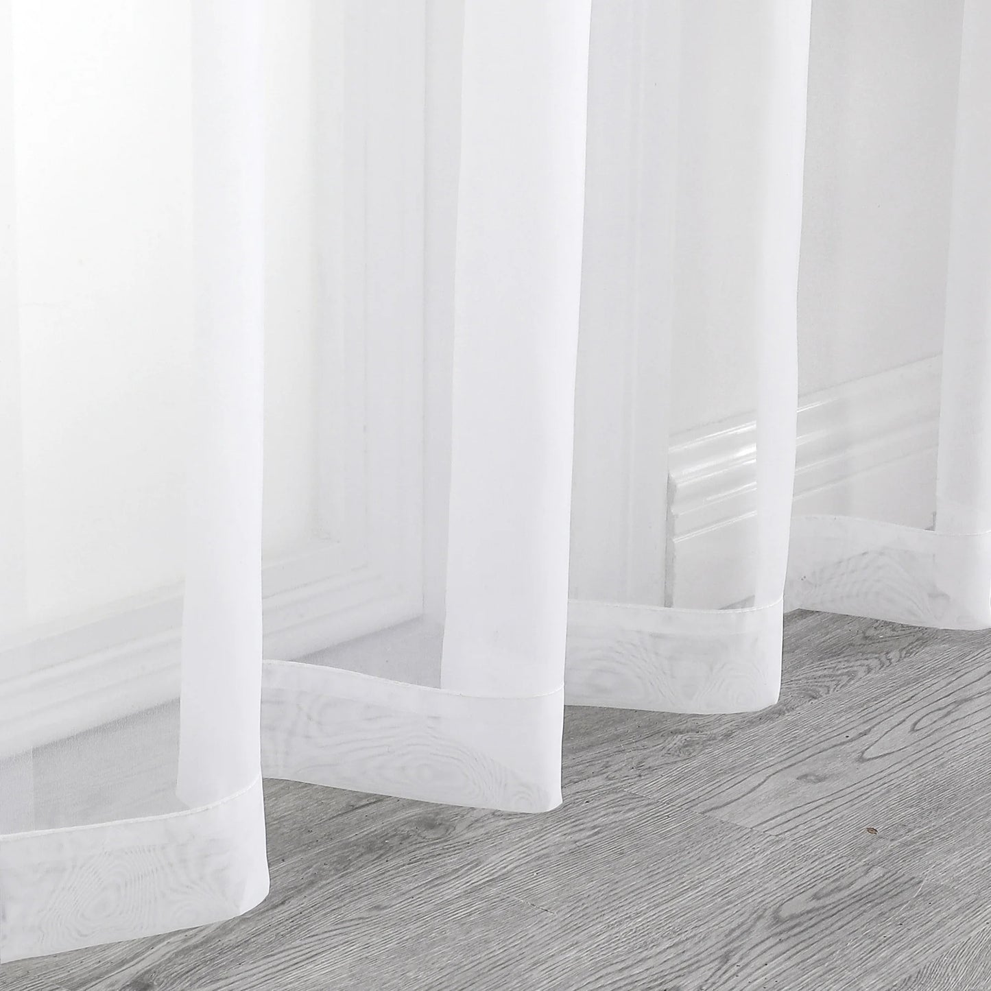 OWENIE Hot Selling New High Quality Window Panel Window Curtain White Sheer Valance for Window Small Short Voile Valance Curtain