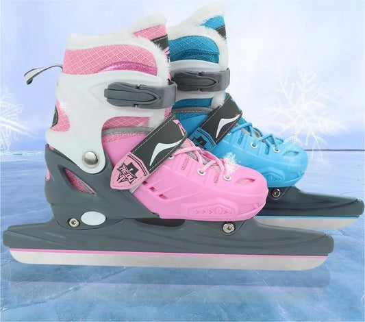 Ready-to-Ship Kids Roller Ice Speed Skate Shoes In-Stock Flashing Ice Skate for Kids