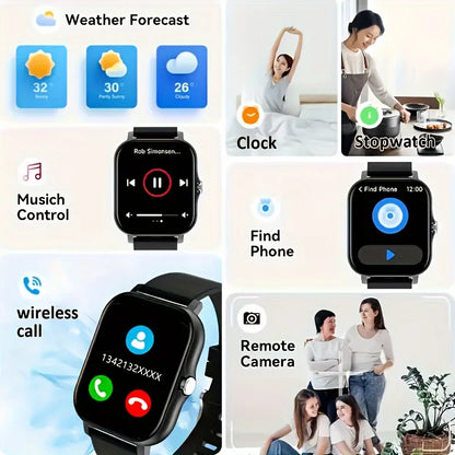 New Fashionable Smartwatch, Compatible with IPhone/Android Phones, Information Phone Reminders, Built-in Microphone for High