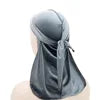 Elastic Satin Durag, Long Tail Pirate Cap for Men & Women, Silky Smooth Hair Wrap & Wave Builder
