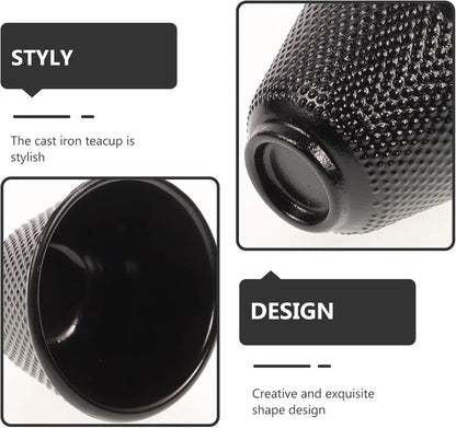 Tea Cup Black Tea Cups Japanese Cast Iron Tea Set Chinese Kung Fu Teacup Handcraft Mugs Set Enameled Interior 2oz/60ml