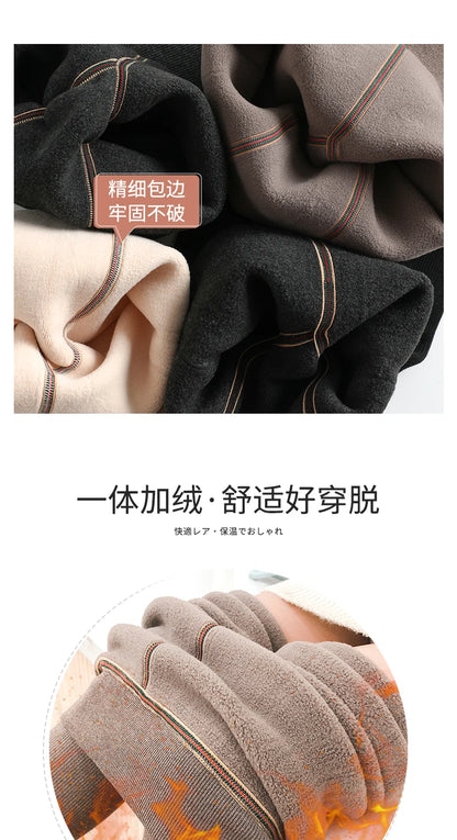 Girls winter plus velvet extra thick pantyhose child strips warm pants Polar Fleece Lining kids baby leggings cotton stockings