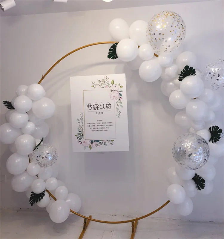 Party Wedding Decoration Backdrop Baby Shower Metal Grid Mesh Backdrop Flower Balloon Stand Circle Arch for Sale
