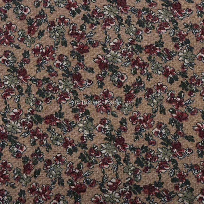 Fast Delivery High Quality Plain Active Staining Cotton Flannel Floral Fabric Casual Wear Cotton Shirt