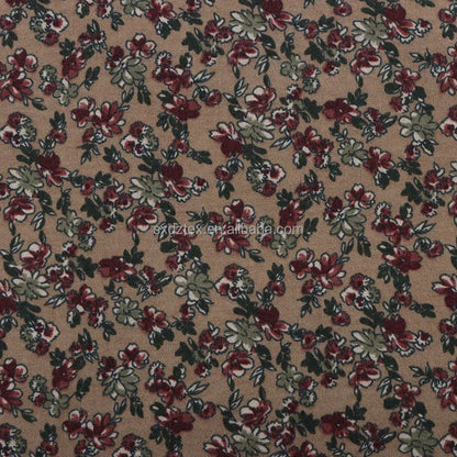 Fast Delivery High Quality Plain Active Staining Cotton Flannel Floral Fabric Casual Wear Cotton Shirt