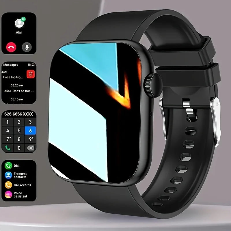 Hot New 2.01-Inch Touchscreen Dual-Strap Smartwatch, Unisex, HD Call Quality, Step & Calorie Tracking, Music & Message
