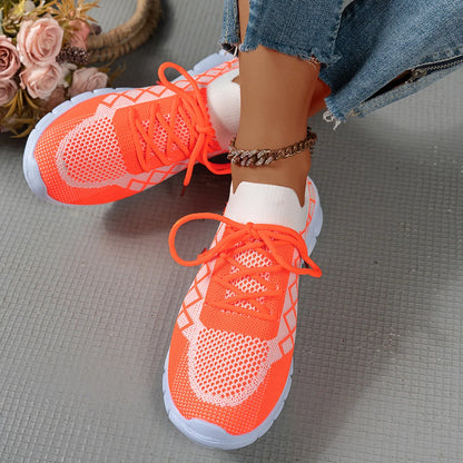 2026 NEW KJ Women's Sneakers Breathable Mesh Casual Sports Shoes New Thick Sole Travel Shoes with Cushioning Lightweight