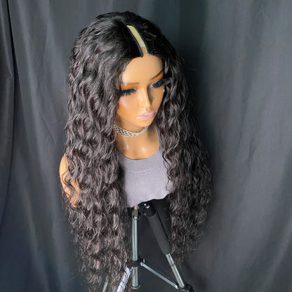 Wholesale Brazilian Indian Raw Remy Virgin Human Hair Natural Wave I Part Wig