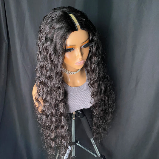 Wholesale Brazilian Indian Raw Remy Virgin Human Hair Natural Wave I Part Wig