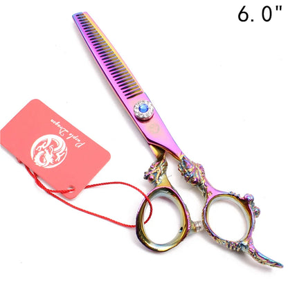 Hair Scissors 5.5" 6.0" 440C Purple Dragon Hairdressing Scissors Cutting Shears Hair Thinning Shears Professional Scissors Z9004