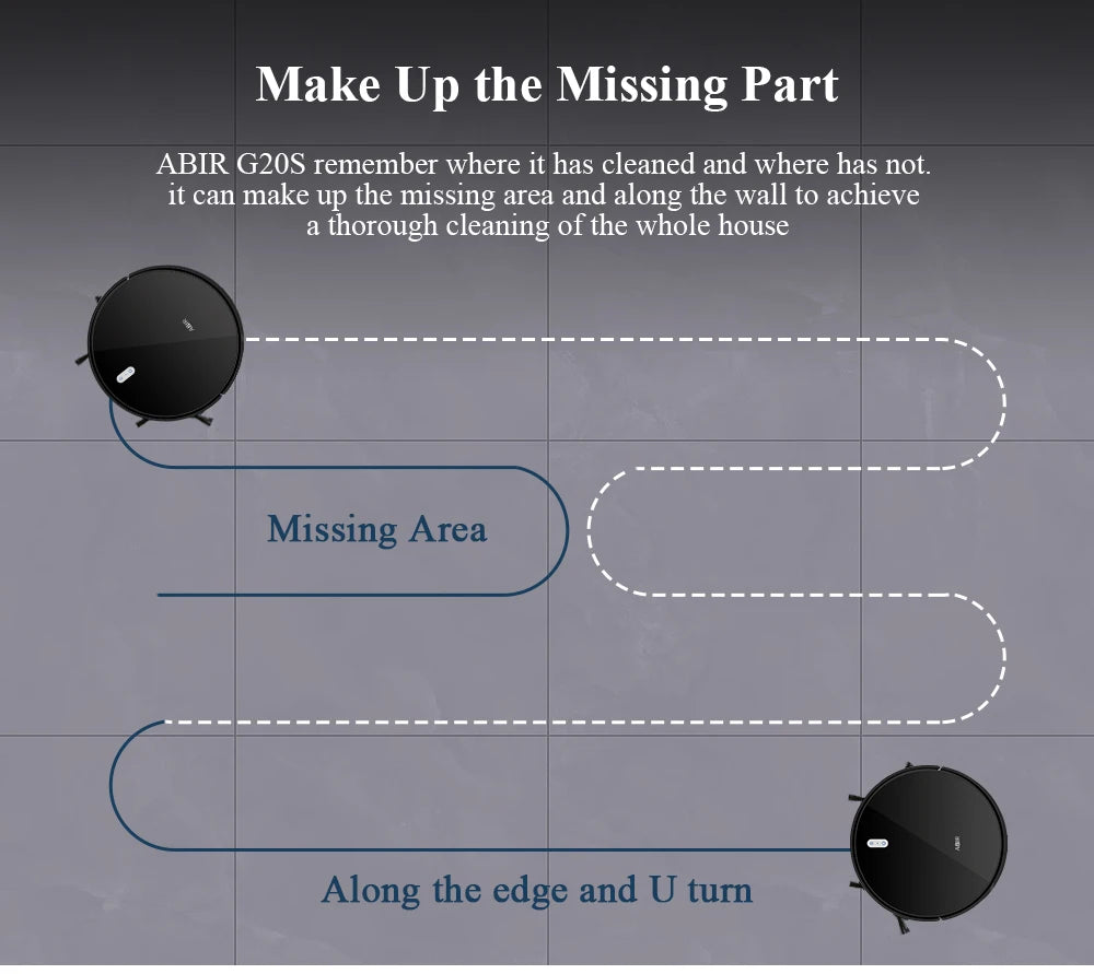 Robot Vacuum Cleaner G20S, 6000Pa Suction,Remote Upgrade, 2 in1 Wet Dry Mop, Wifi App, Smart Vaccum Auto Floor Washing for Home,