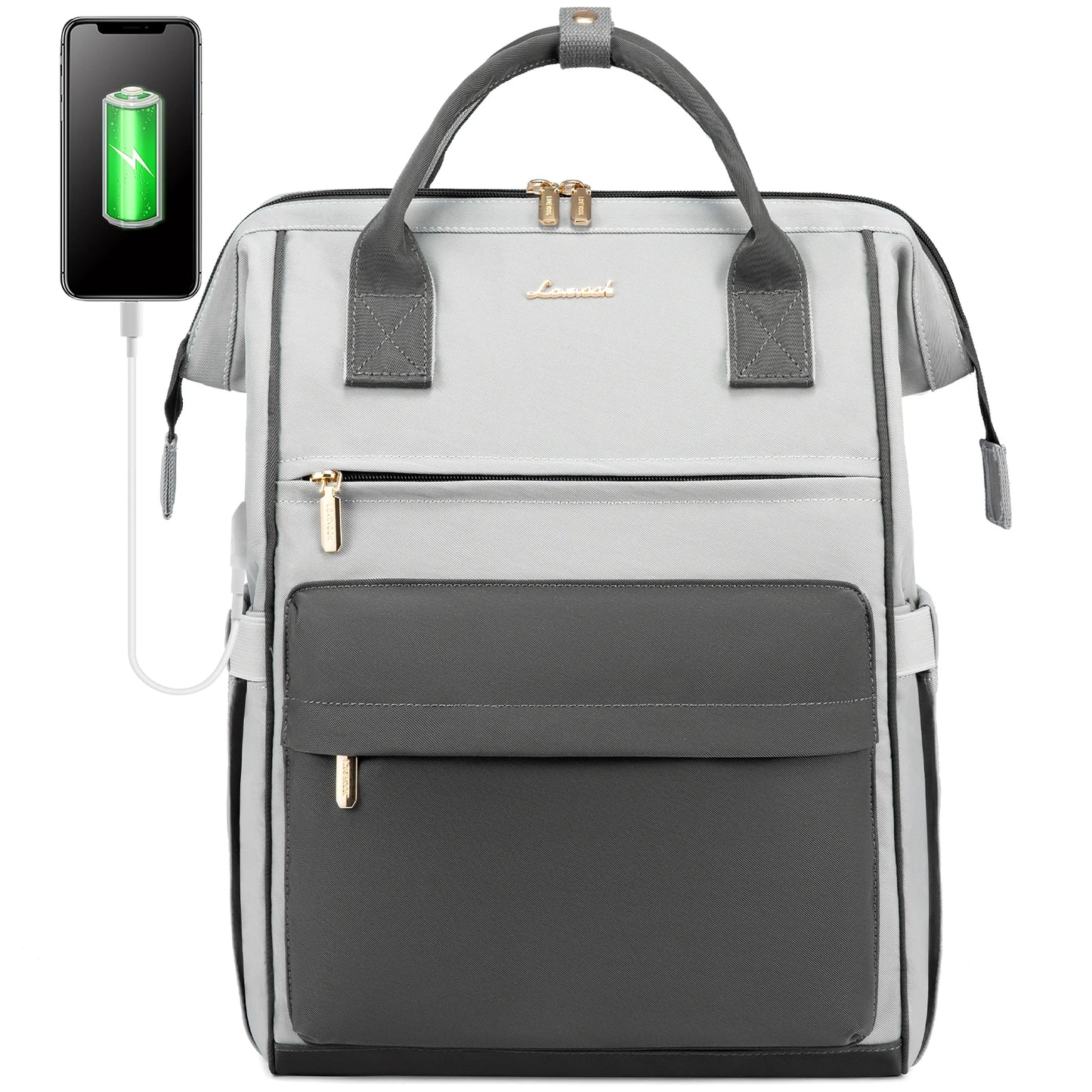 LOVEVOOK Hot Sell Bag 15.6 Inch Waterproof  Multifunction Nylon USB Charger Backpack Business Travel Laptop Backpack