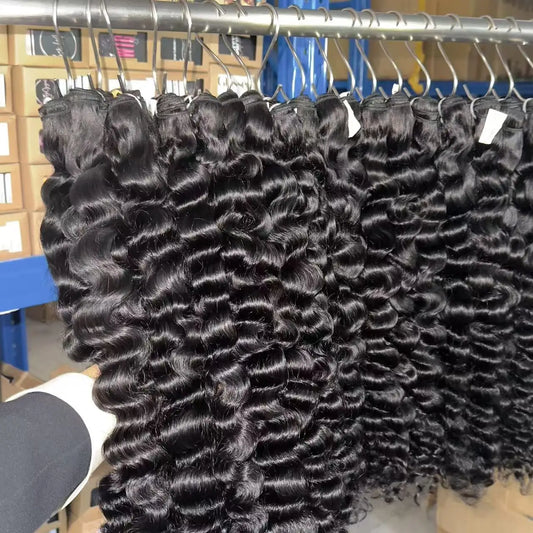 Unprocessed Natural Color Human Hair Weaves Raw Hair Bundle Extensions for Women Wholesale Vendor