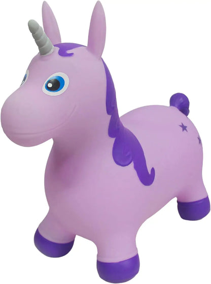 Custom Pvc Inflatable Toddler Riding Bull Unicorn Horse Toys Ride Plastic Jumping Horse Jump Animal Toy Outdoor Toys for Toddler