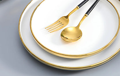 Home Premium Good Rim Ceramic Plates Sets Dinnerware Plate Dish