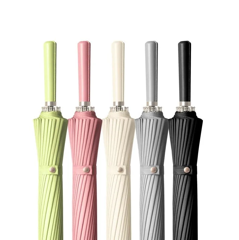 Modern Design Style 24 Bone Straight Automatic Manual UV Logo Umbrella Multi-Color Business Adults Suitable Portable