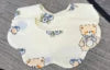 Gentle Infant Care Solution Eco-friendly Manual Muslin Cotton Baby Bibs Flower Shaped Design Double Layer Absorbent Snap Button