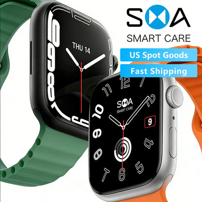 US Fast Ship Smartwatch for Men 2.01" AMOLED Display Always-on Heart Rate Monitor IP68 Waterproof Multi-Sport Tracker with Sleep