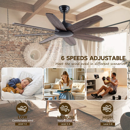 USA in Stock 52 Inch  Living Room Decorative Double Sided Blades Remote Control Ceiling Fan