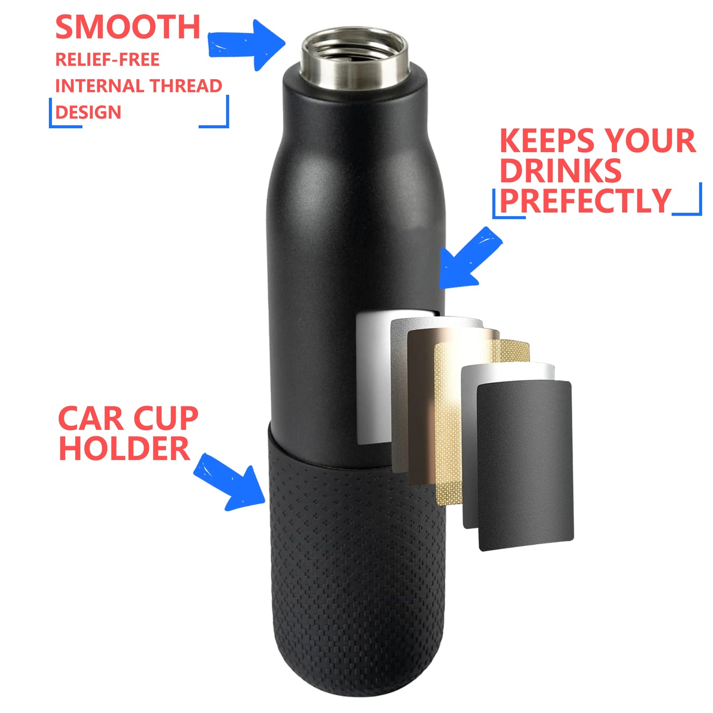 FAYREN Color 500ml New Custom Logo Water Bottle Stainless Steel Minimalist Insulated Thermos Vacuum Flasks & Thermoses