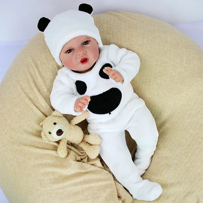 55cm Reborn Baby Doll Pure Hand-Painted Visible Veins Vinyl Soft Toy Gift DIY Toy Unisex