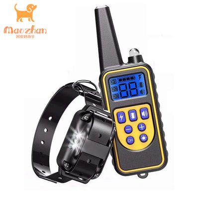 Waterproof 800m Electric Pet Training & Behavior Products Bark Collars Remote Control Rechargeable