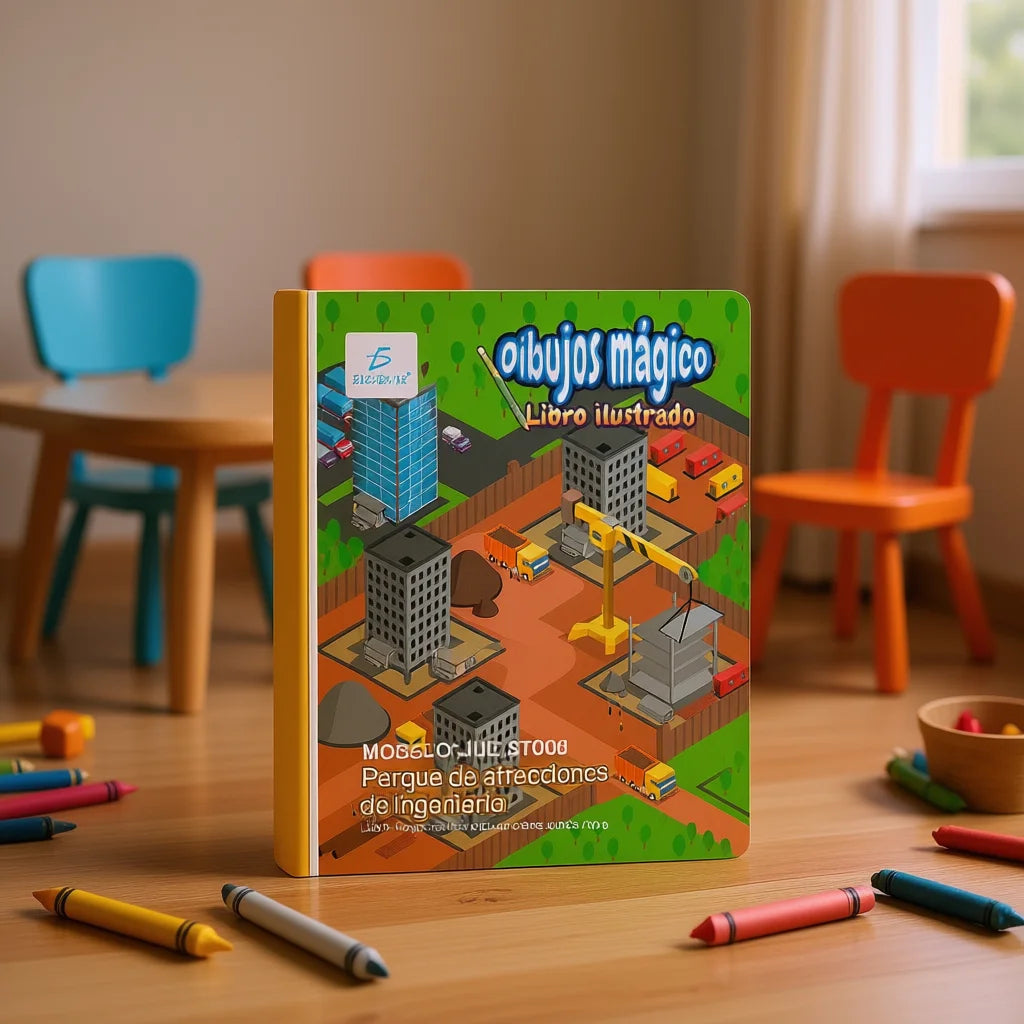 Magical Coloring Book for Kids Engineering Theme Educational Interactive Toy Ages 3-6 ELEGATE Brand Model JUG.ST008 Paper