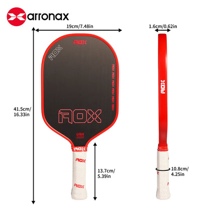 Arronax Professional Cold Press Carbon Friction Pickleball Paddle USAPA Approved 16MM Thickness for Training Outdoor Sports