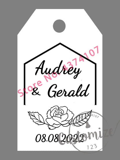 100 pcs/ set Personalised Gift Tags, Gift Tags, Handwritten Kraft Wedding Favour Label Custom