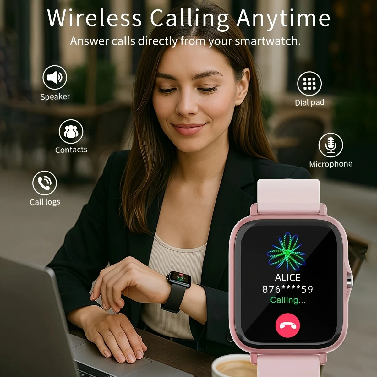 New 2026 Smartwatch, Unisex, Wireless Calling/Dialing, Multiple Sports Modes, Call Reminder and Rejection, Message Notification