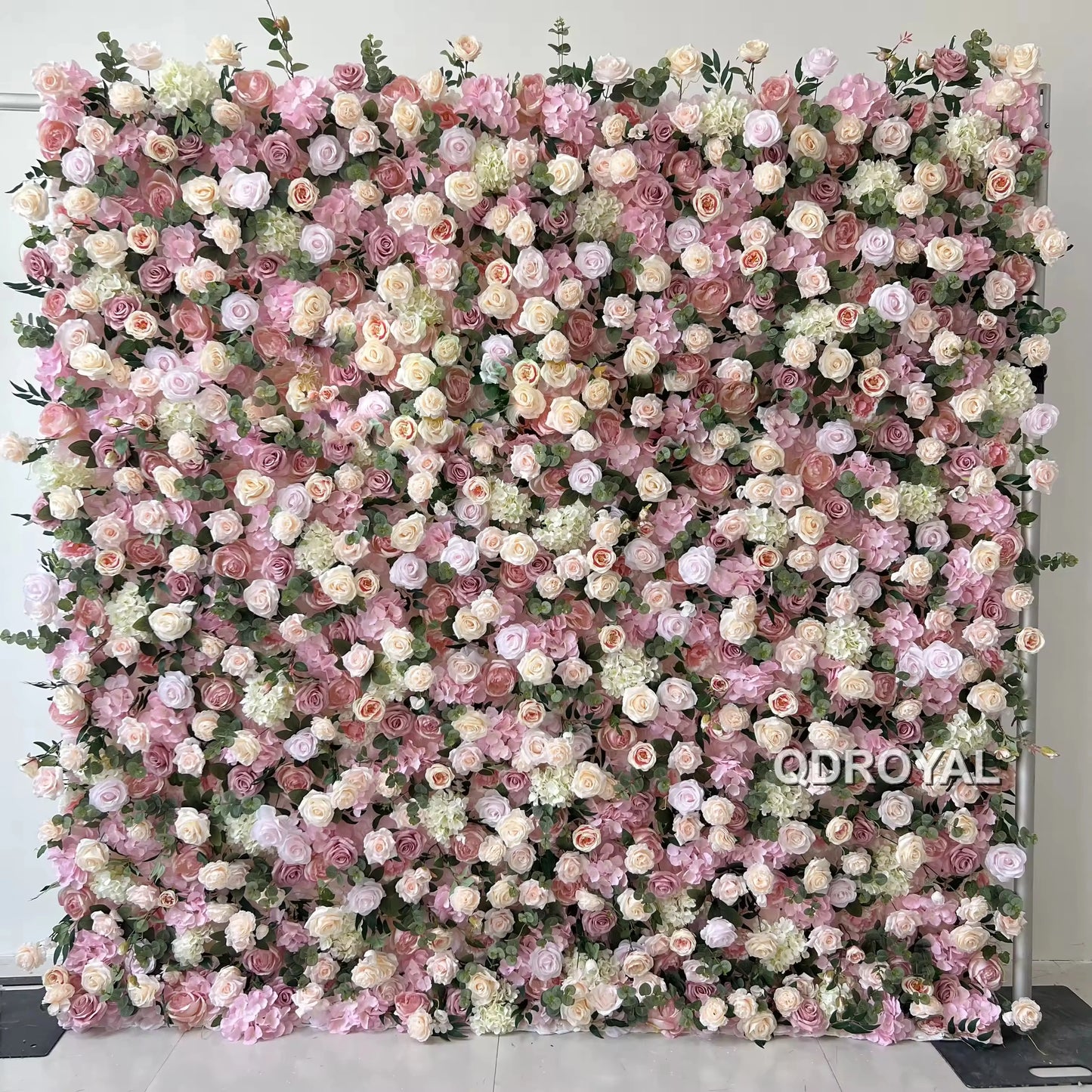 3d Roll up Wedding Event Floral Artificial Rose Flower Wall Decor for Garden Backdrop Home Party Decoration