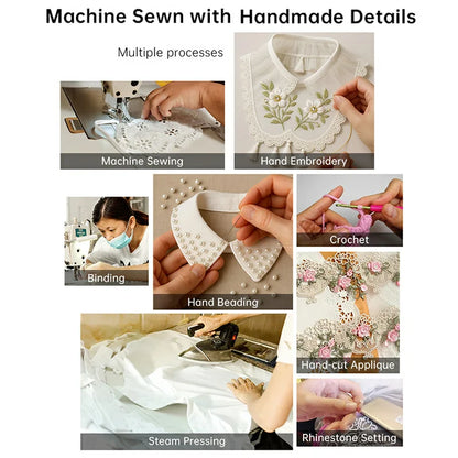 LHY Christmas  Rhinestone Fake Collar for Women Collar De Perlas Removable Blouse Half Shirt Collar Decoration Warm Accessory