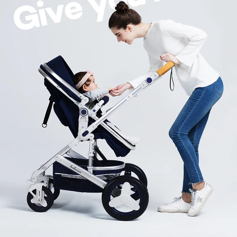 Purorigin Pram for Babies Factory Cheap Price 4 Wheels Light Weight Foldable 2 in 1Baby Stroller Baby Carrier  Newborn