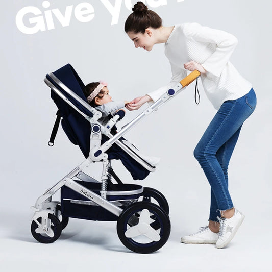 Purorigin Pram for Babies Factory Cheap Price 4 Wheels Light Weight Foldable 2 in 1Baby Stroller Baby Carrier  Newborn