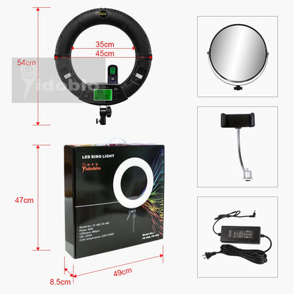 96W Ring Light Photography Led Ring Lamp 2700-10000k With Mobile Holder Tripod Stand Ringlight kit For Live Video Streaming