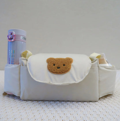 Universal Mommy Diaper Bag with Non-Slip Stroller Storage Box and Cup Holder Baby Stroller Storage Bag