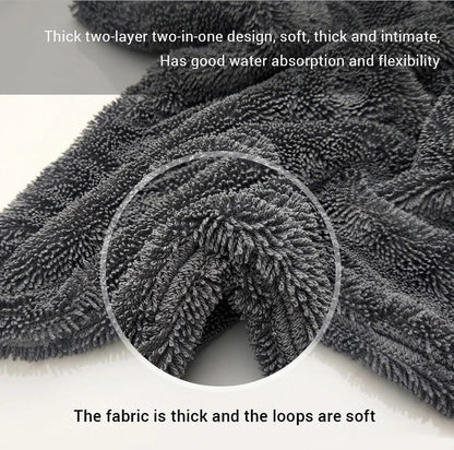 Microfiber Car Cleaning Towel 1200GSM Double-Sided Ultra Absorbent Car Wash Cleaning Cloth Soft Scratch Proof/Lint Washing Towel