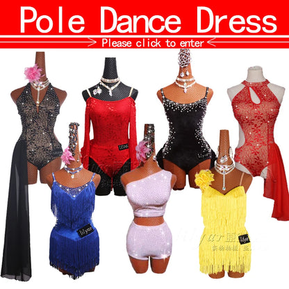 New professional Latin dance competition performance dress with sea blue tassel short open waist sparkling diamond dance skirt