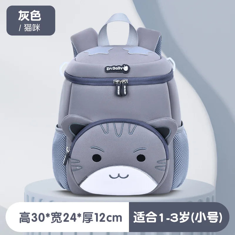 Lightweight Double Shoulder Backpack for Boys Sesame Cartoon Design Kindergarten New Year Gift Mini Diving Material School Bag