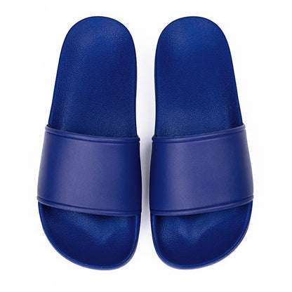 Custom Logo Anti-Slip Winter Spring Beach Slides with Open Toe Screen Printing PVC Embossed Mens' Slipper Footwear