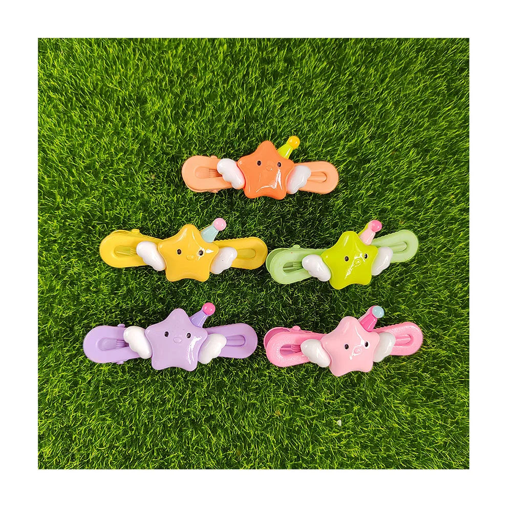 Cute Cartoon Star Girl Hair Clips Girl Side Hair Accessories