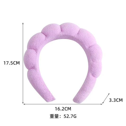 Customized Women's Sponge Skincare Headbands Yogic Makeup Spa Face Wash Hair Accessories Towel Cloth Customizable Headbands