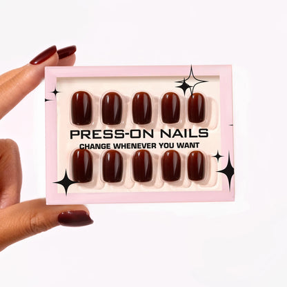 Solid Color press on nails wholesale short fake nails high quality false nails acrylic pmma  custom label Drop Shipping