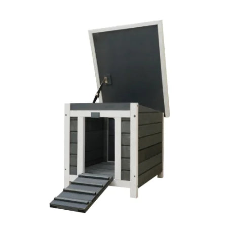 Luxury Weatherproof Wooden Pet House FCJ Rabbit Hutch Lockable Openable Door for Small Animals Including Cats Indoor Outdoor Use