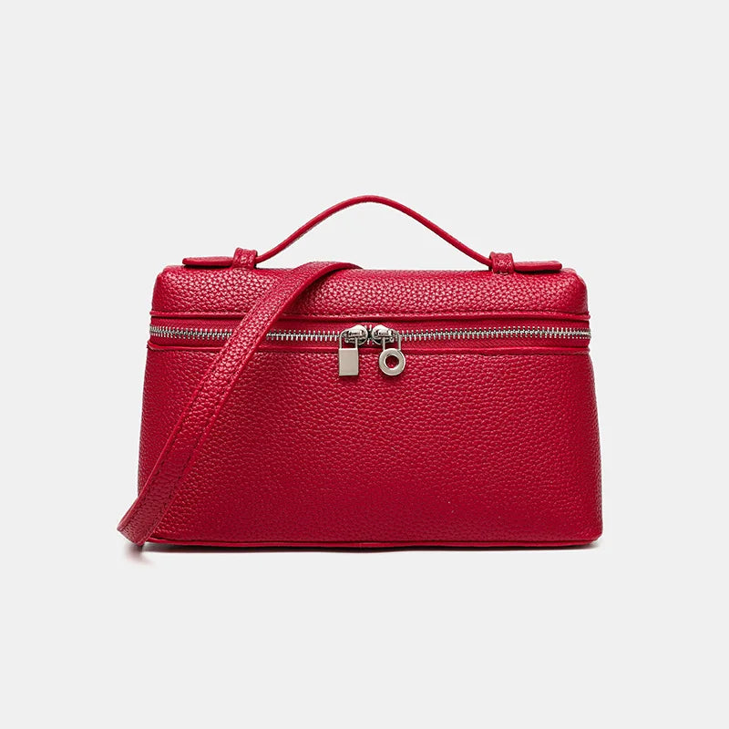 Factory Outlet 2025 New LP Bag L19 Lunch Box Single Zipper PU Small Shoulder Crossbody Portable Simple Fashion Gigi Same Style
