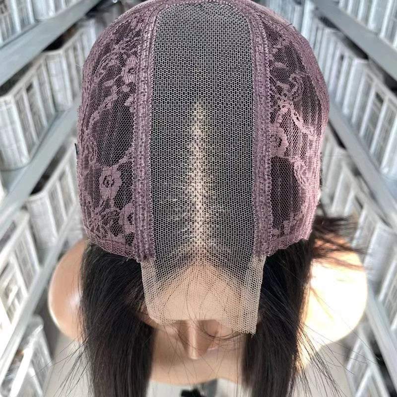 Wholesale 180% Density HD Transparent Lace Front Straight bob Wigs Raw Brazilian Virgin Short Bob Human Hair Wig for Black Women