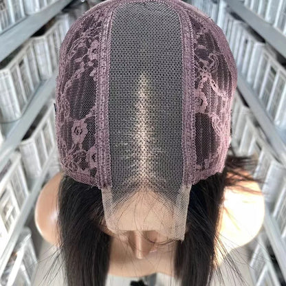 Wholesale 180% Density HD Transparent Lace Front Straight bob Wigs Raw Brazilian Virgin Short Bob Human Hair Wig for Black Women