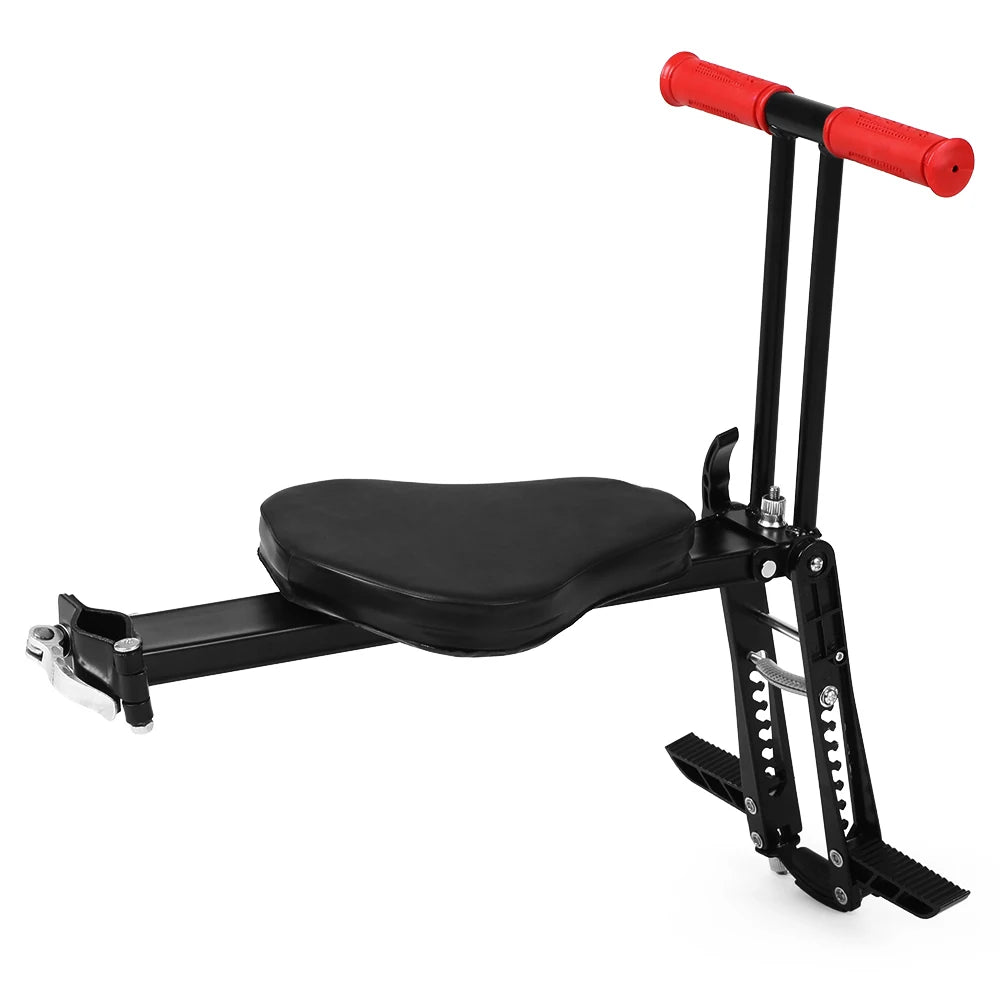 Kids Bicycle Saddle Safety Seat Cover with Bike Rack Rest Cushion and Armrest Back Cycling Accessories Parts